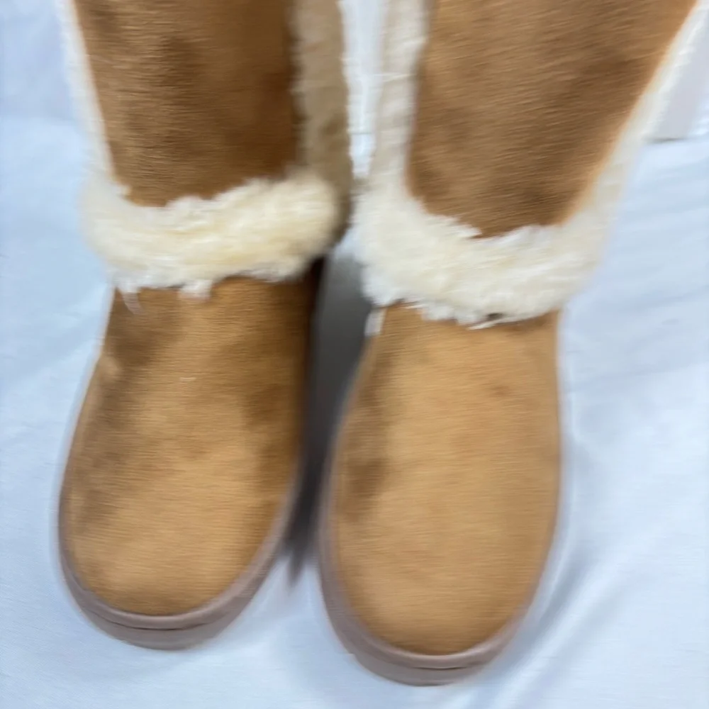Style & Co Genuine Suede Boots –‎ Chestnut Tan size 6 NWB